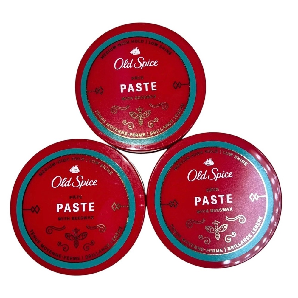 3x Old Spice Paste Medium High Hold Low Shine Hair Styling 2.22oz Bulk
